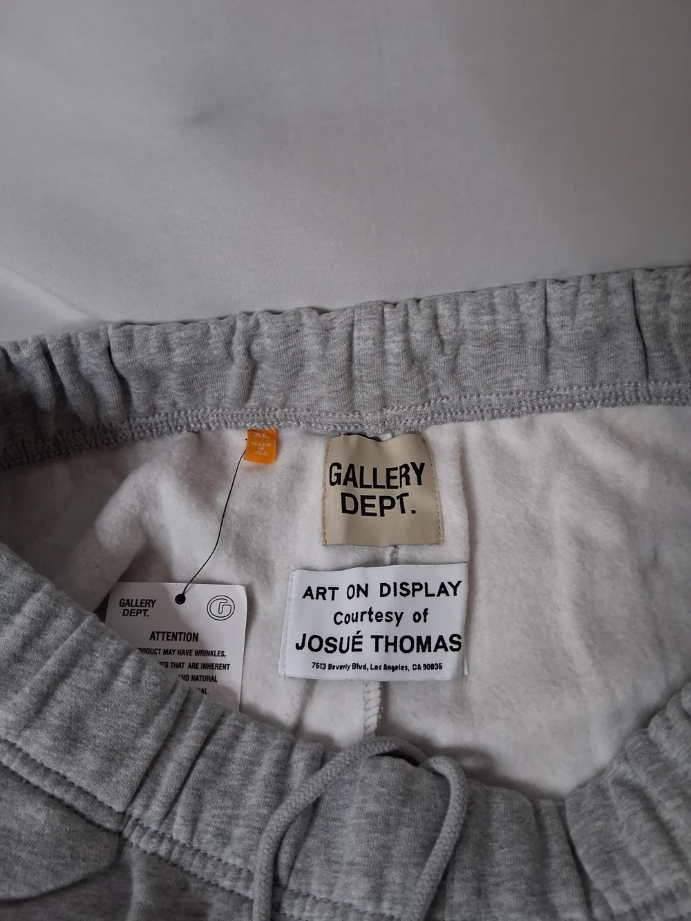 Gallery Dept Gray With Black Logo Jogger Sweatpants